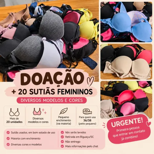 Desapego Doação sutiãs