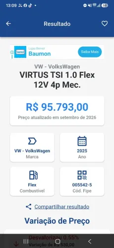 Volkswagen Virtus TSI 1.0 Flex 12V 4P Mec. 2025