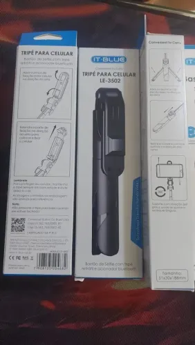 Tripé para Celular com Bastão de Selfie com Controle Remoto LE-3502