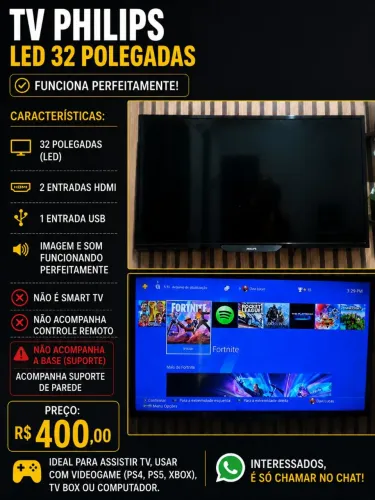 TV LED Phillips 32 polegadas