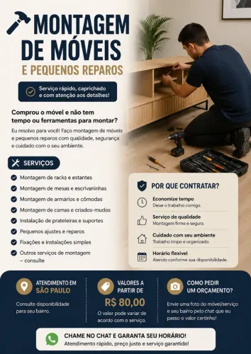 Montagem de Móveis e Pequenos Reparos ? São Paulo