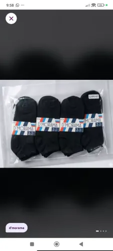 kit 12 pares meias soquete d'morama preta