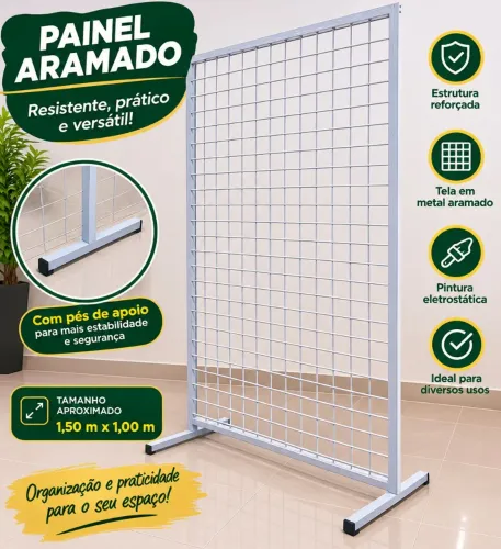 Expositor de chão aramado para ganchos
