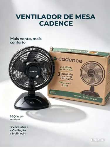 Ventilador cadence de mesa de 40CM novo na caixa , garantia de três mês