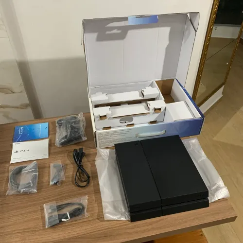 Console NOVO Playstation Sony Ps4 Fat 500gb Preto Fosco Onyx Play Preto fosco
