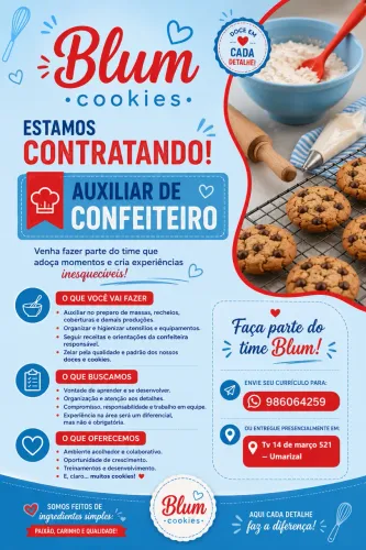 Auxiliar de confeiteiro 