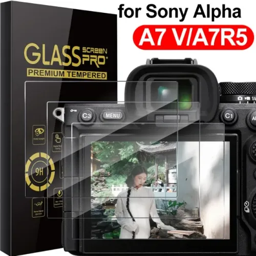Película de vidro para proteção visor LCD Câmera digital Sony Alpha ILCE  Anti-risco
