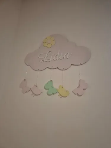Decoração nome LÍDIA de quarto infantil