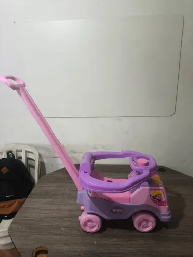 Motoquinha carrinho para crianças com empurrador