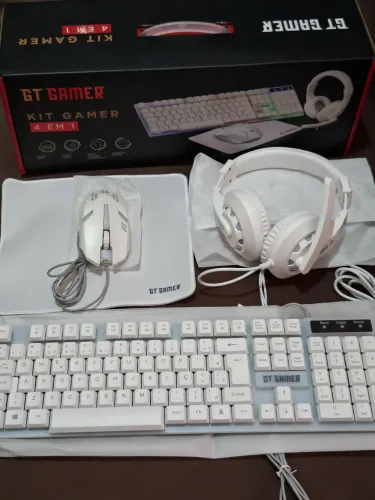 Kit Gamer teclado Fone Mouse, Pad