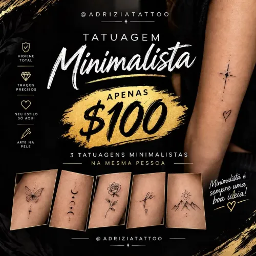 TRÊS MINIMALISTAS POR $100 REAIS
