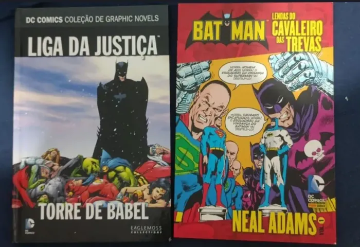 HQs Liga da justiça torre de Babel + Batman, Lendas do cavaleiro das trevas vol 1