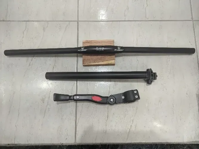 Guidão Bike Mtb KSW Reto Alumínio diâmetro 31,8 mm comprimento 720 mm