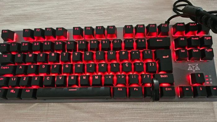 Teclado Mecânico Gamer Adamantiun Mini Shuriken Vermelho AK01-3