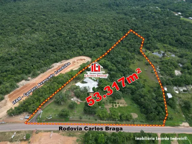 CHACARÁ AO LADO DO IFAM EM IRANDUBA, 53.317M², 5,3 HECTARES, TEM REGISTRO DE IMOVEIS