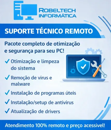 Suporte Técnico Remoto para PCs e Notebooks | Otimização, Instalação e Segurança