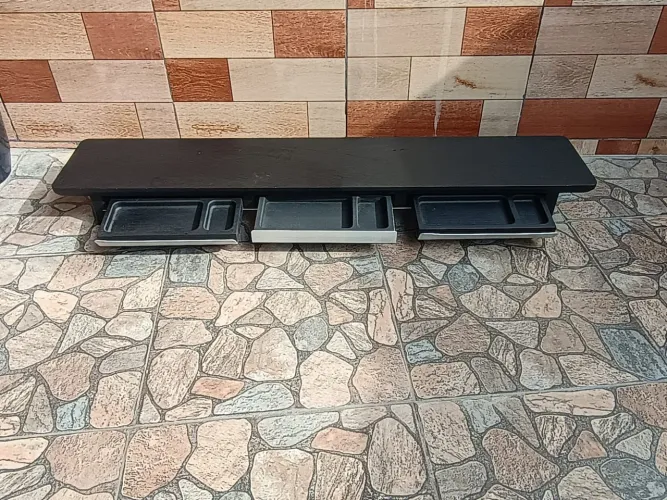 Suporte Suspenso Madeira com 3 gavetas PC e Notebook