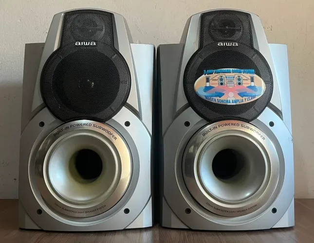 Par Caixas Aiwa Sx-Wnsz80yL 100 RMS Cada Leia Descrição Sony Philips Som Ambiente