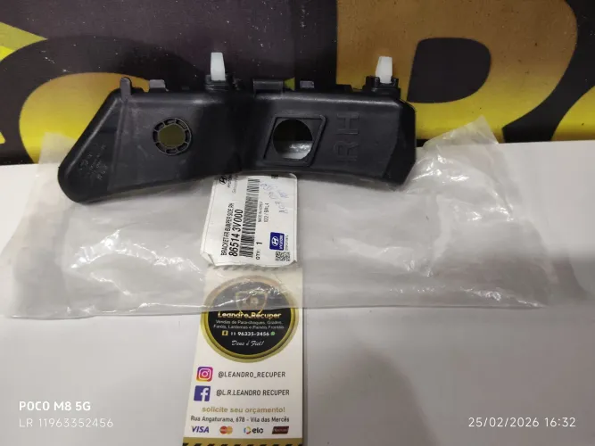 Guia Parachoque Dianteiro Direito Hyundai Azera 2013 2014 2015 2016 2017 18 Novo Original 