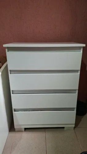 Cômoda Branca 4 Gavetas Grande - 91,5 x 66 x 40 cm