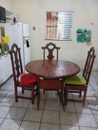 MESA MADEIRA 3 CADEIRAS