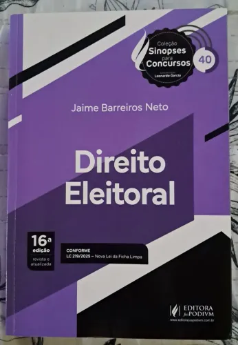 Livro Direito Eleitoral 2026 Sinopses Juspodivm