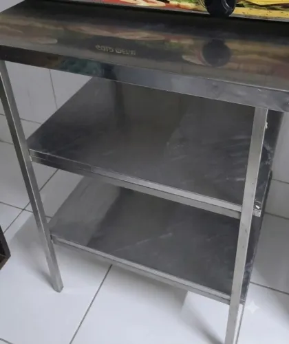 Mesa de Aço Inox 3 Andares