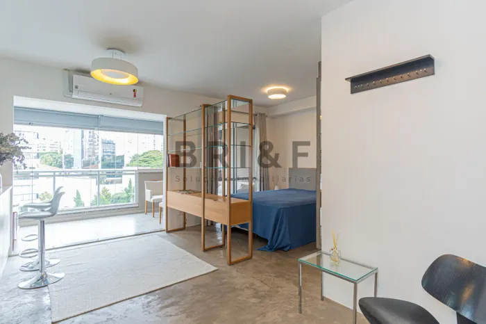 Apartamento Studio mobiliado, para locação 1 dormitório, 1 vaga, no Campo Belo