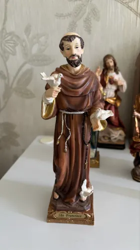 Imagem de São Francisco em resina - Linda e conservada