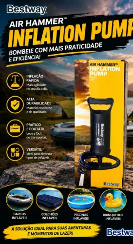 ? BOMBA MANUAL DE INFLAR BESTWAY AIR HAMMER? - 30 CM (12?)