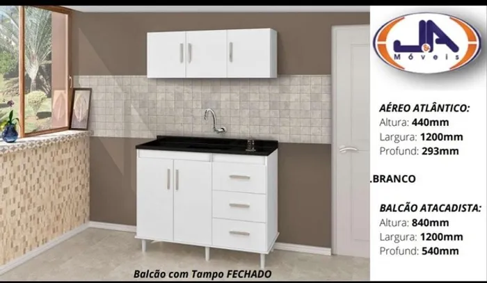 Armário Aéreo + Balcão Atlântico **novo na caixa **