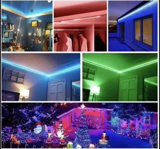 Fita Led colorida RGB 5050 - Kit 5 metros + Controle + Fonte