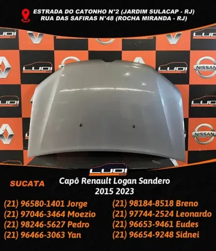 Capô Renault Logan Sandero 2015 2023