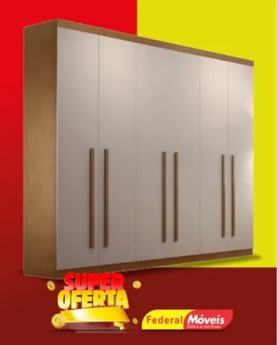 Guarda Roupa 100% MDF 6 Portas 4 Gavetas Super Lindo Fazemos Entrega