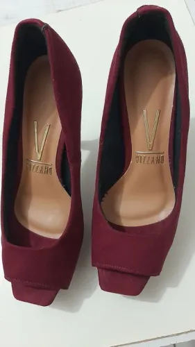 Pep Toe Camurçado Vinho Vizzano 36