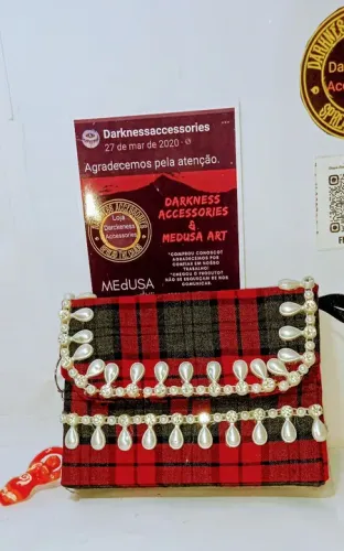 Carteira xadrez feminina porta cartões, documentos,dinheiro, Tam 15x11 cm. 