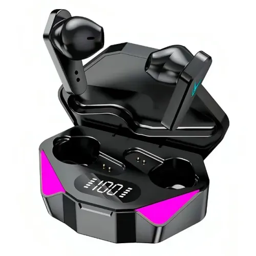 Fone de Ouvido Sem Fio X15 TWS Gamer - Bluetooth 5.0 Com Display - Wireless - Preto