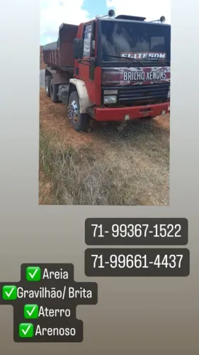 Caçamba Areia - Terra Vegetal - Brita 5/8 - Gravilhão 3/8