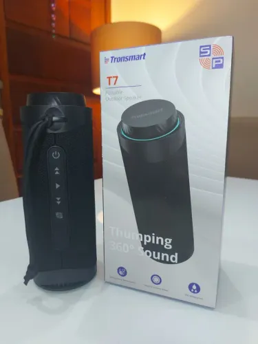 Tronsmart T7 Caixinha De Som Bluetooth 30W Lacrada Surround De 360º