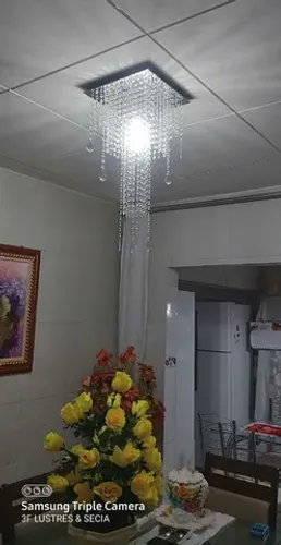 Lustre Base em espelho 40x40cm