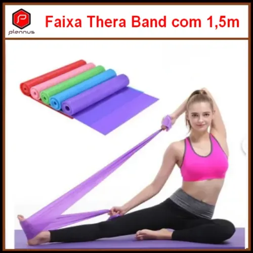 ** Faixa Elástica Thera Band Exercícios Funcionais 1,5 m "LEVE" Fitness Treino (z201) 