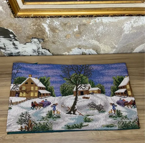 Caminho de Mesa Vintage | Italiana | Santini Christmas | Natalina | Antiguidades