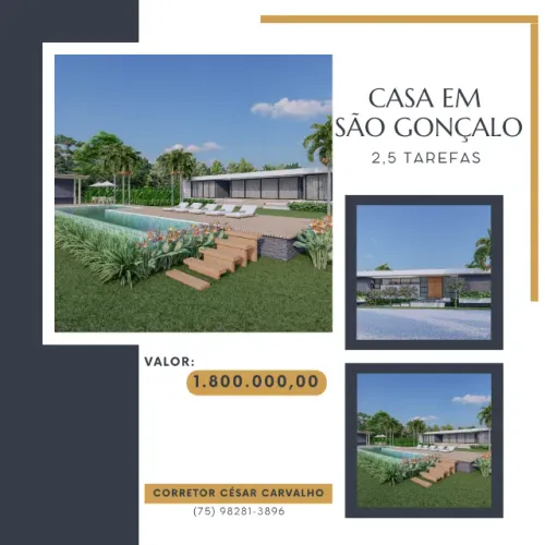 CASA EM SÃO GONÇALO - 2,5 TAREFAS