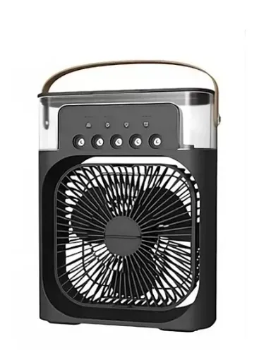 Mini Climatizador D Ar Com Reservatório Para Água E Gelo Top Cor Preto 110V/220V
