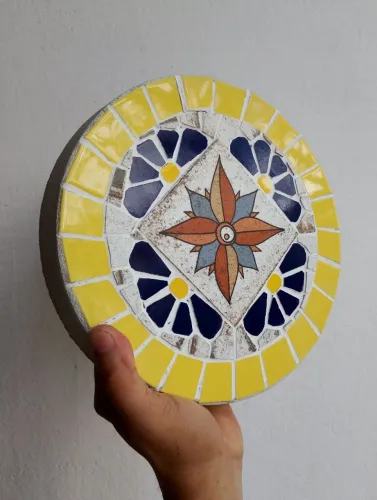Mandala mosaico 23cm de diâmetro