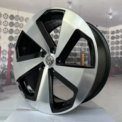 Rodas Golf Gti Aro 20 X 7,5 5x112 - Preta Diamantada (Usado)