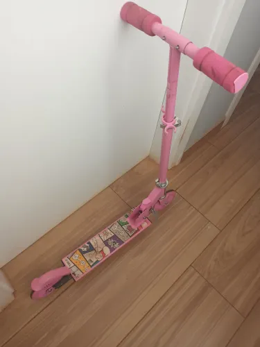 Patinete Infantil em Alumínio (Rosa) - Dobrável e Ajustável