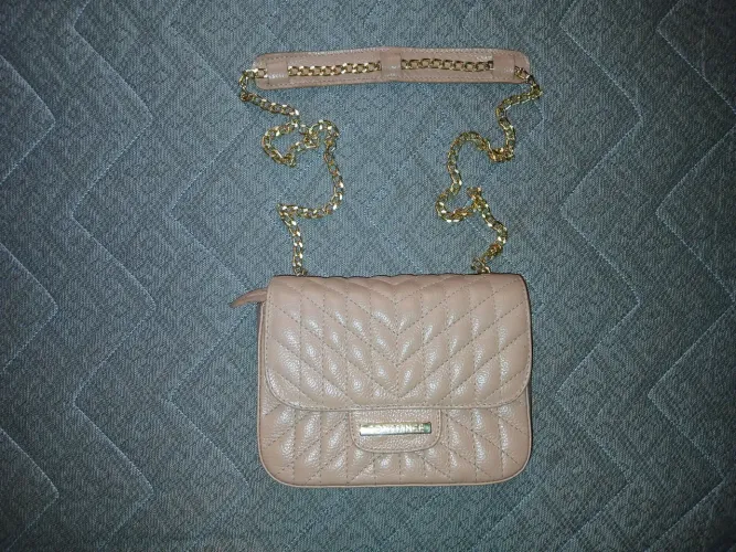 Bolsa de ombro couro constance bege