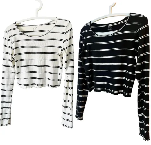Blusas Cropped Manga Longa