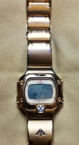 Relógio Citizen Analógico Digital Dourado TEMP